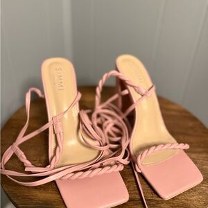 Pink Strappy Heels